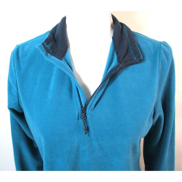 Everlast Women's Blue Long Sleeve 1/4 Zip Fleece Shirt Size Medium - Picture 2 of 11
